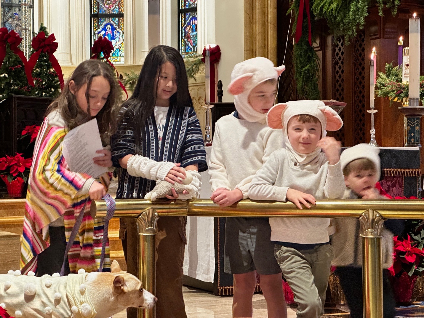 Children in the Christmas pageant